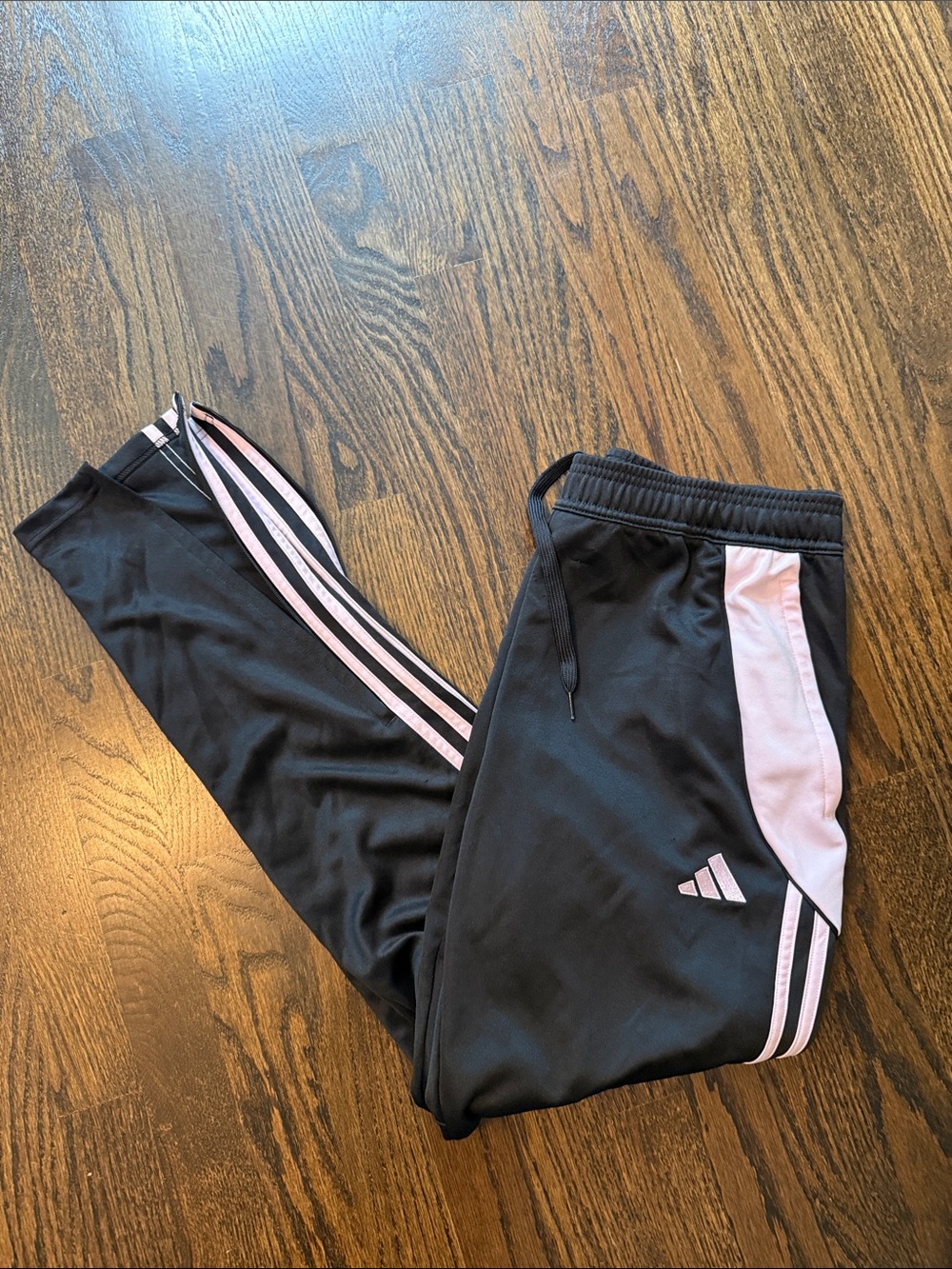 Woman’s' Black and Light Pink Athletic Track Pants soccer MT